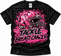 Tackle Breast Cancer T-shirt in Black