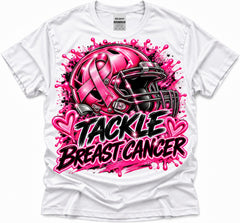 Tackle Breast Cancer T-shirt in White