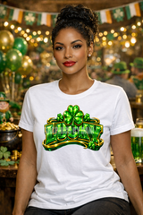 Lucky Shamrock PNG | Green Glossy 2.5D St. Patrick’s Day Shirt Design | High Resolution Digital Download