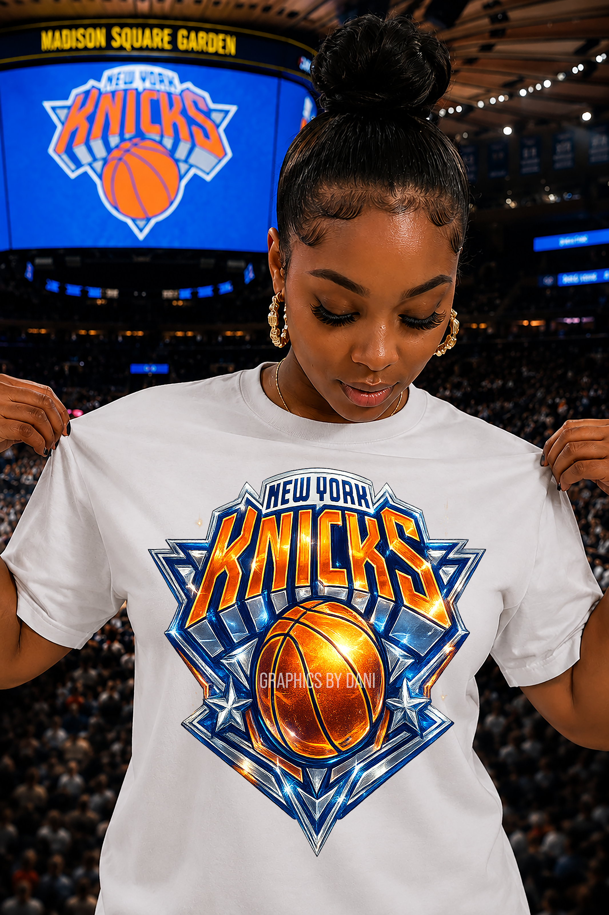New York Basketball Chrome Metallic PNG | Luxury Sports Design | Transparent Digital Download