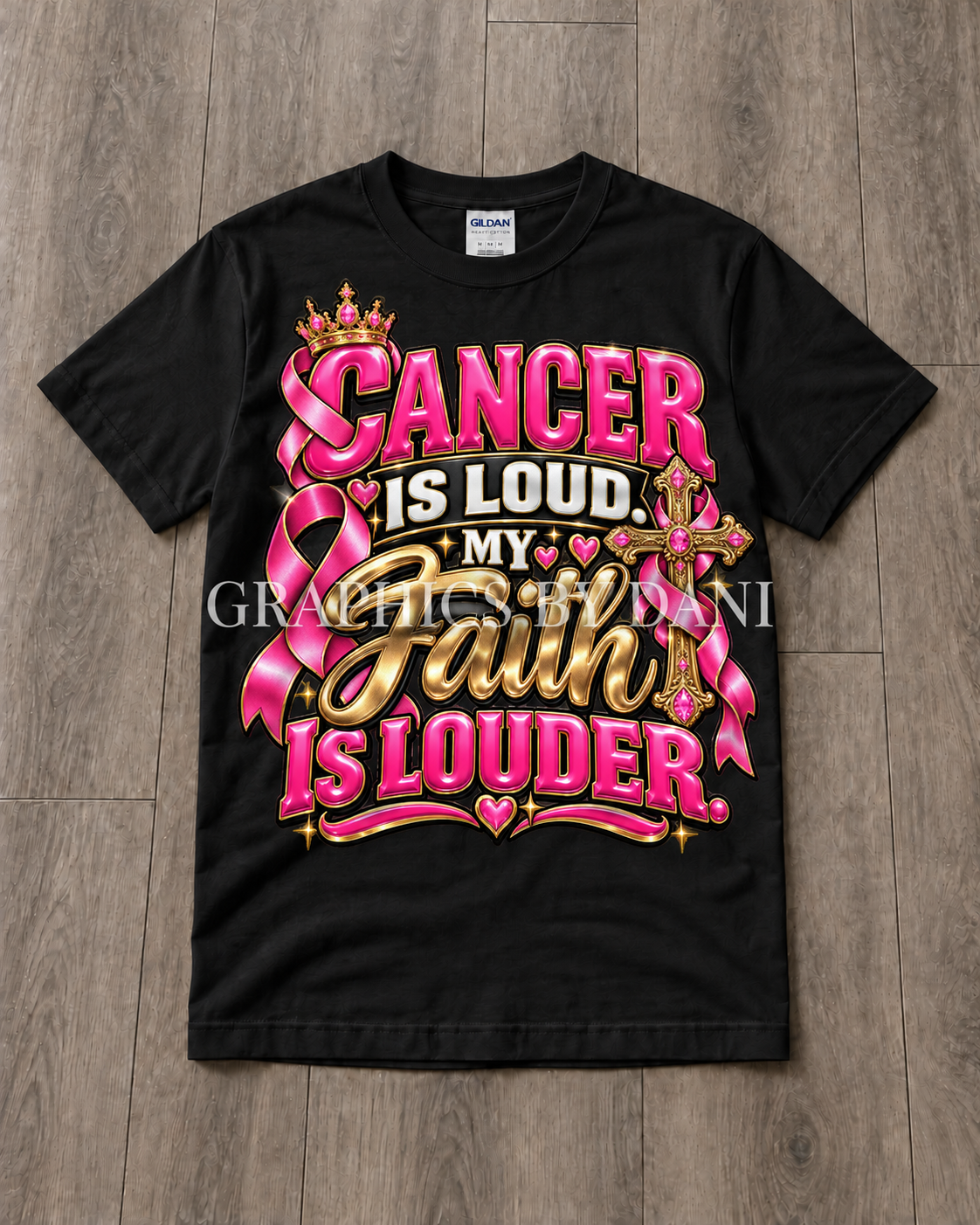 Cancer Is Loud My Faith Is Louder PNG | Breast Cancer Awareness