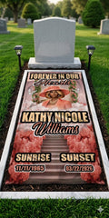 Custom Memorial Grave Cover Blanket | Personalized Cemetery Grave Cover | In Loving Memory Photo Blanket | Funeral Tribute Keepsake