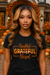 Thankful • Grateful • Blessed – Metallic Fall PNG (Freebie Friday)