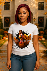 Funny Thanksgiving Turkey Cracked Wall PNG File – Transparent Background Digital Download