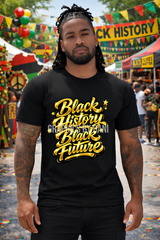 Black History Black Future – Bold Metallic Statement PNG Design