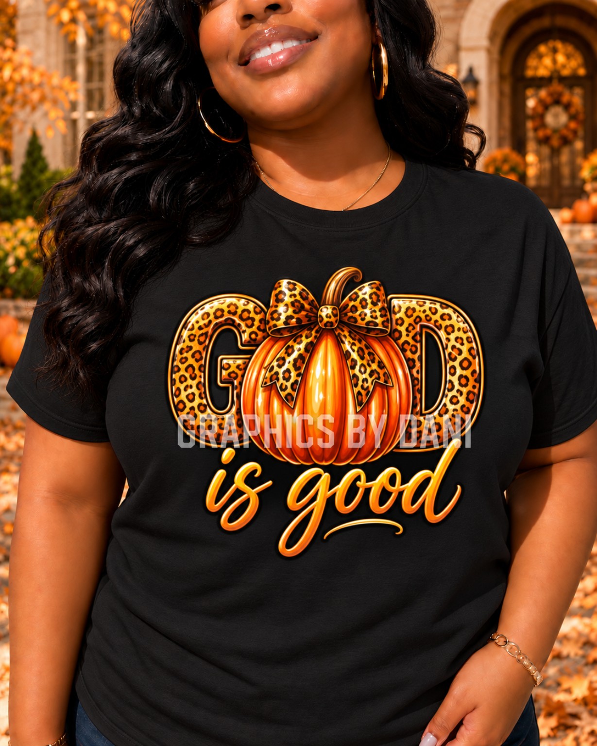 God Is Good — Leopard Pumpkin shirt mockup