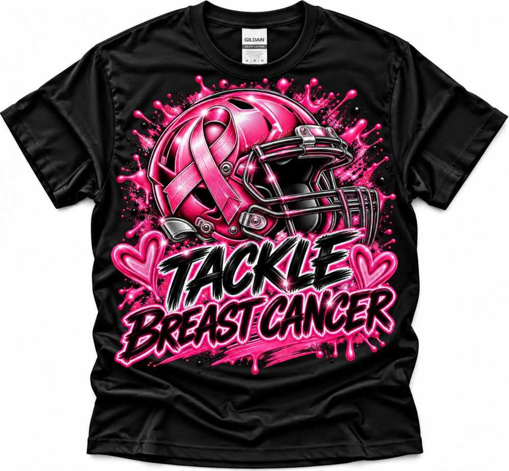 Tackle Breast Cancer T-shirt in Black