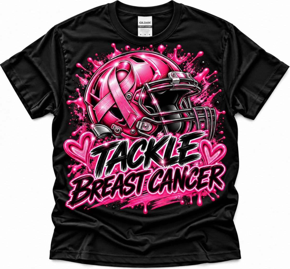 Tackle Breast Cancer T-shirt in Black
