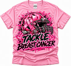 Tackle Breast Cancer T-shirt in Pink